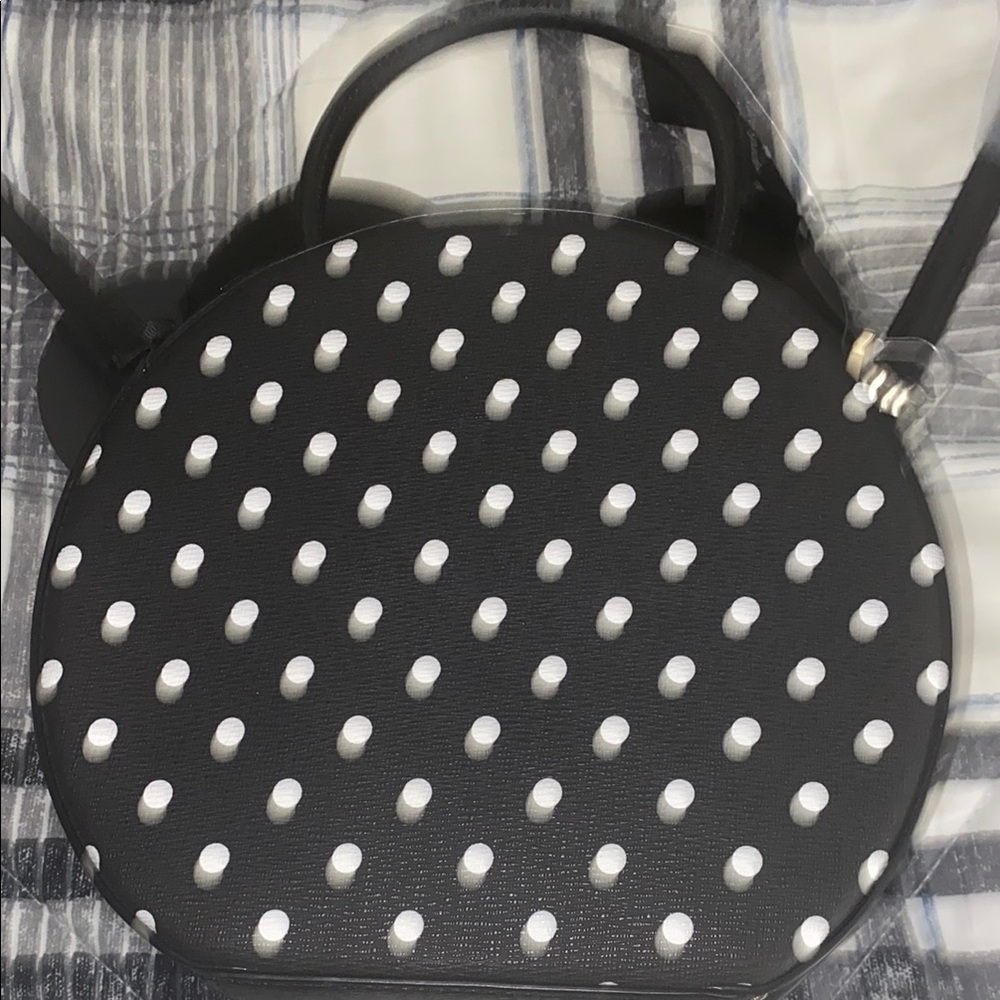 Disney Kate Spade Minnie Mouse Black and White Polka Dot crossbody Bag - Picture 10 of 13